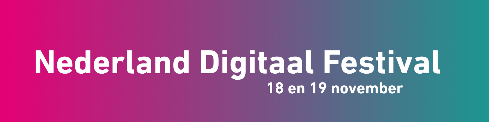Save the Date: Nederland Digitaal Festival